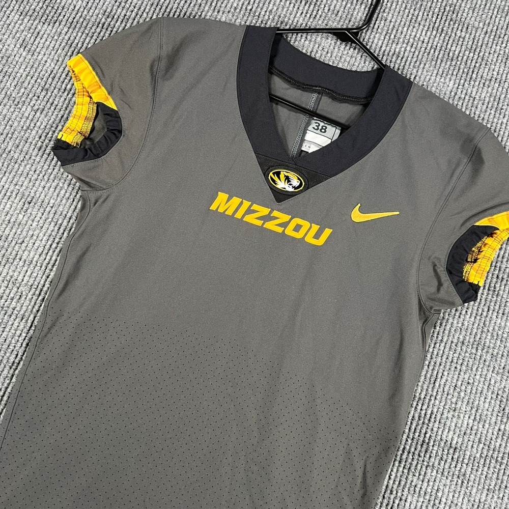 Missouri Tigers Mizzou Football Jersey Blank Nike Small 38 Gray Mens NCAA SEC